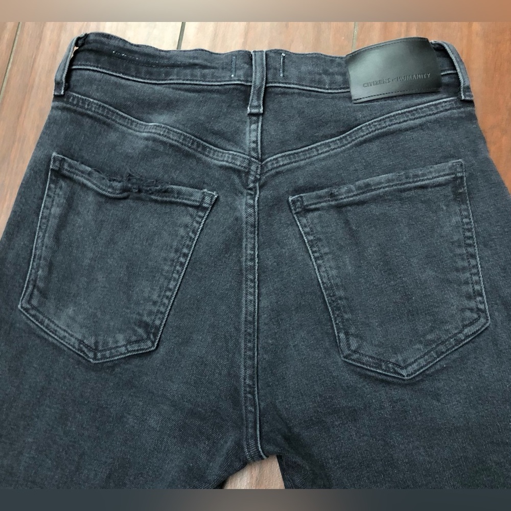 Citizens Of Humanity Dark Gray Distressed Skinny Jeans